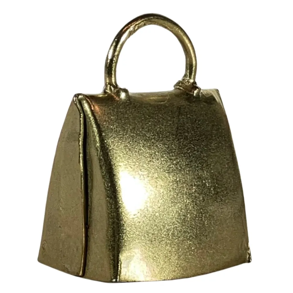 Brass-Finished Metal Cowbell for 30 cm Nativity Figures