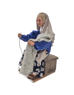 Animated Traditional Knitting Woman - 30 cm