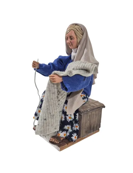 Animated Traditional Knitting Woman - 30 cm