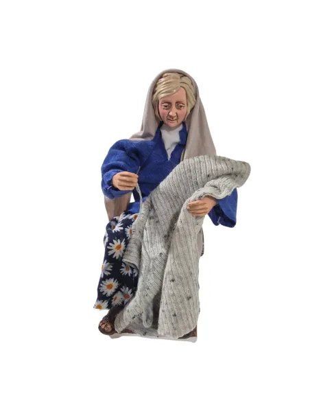 Animated Traditional Knitting Woman - 30 cm