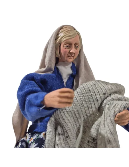 Animated Traditional Knitting Woman - 30 cm