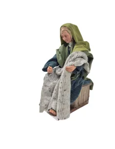 Animated Palestinian Knitting Woman - 30 cm