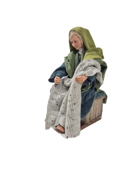 Animated Palestinian Knitting Woman - 30 cm