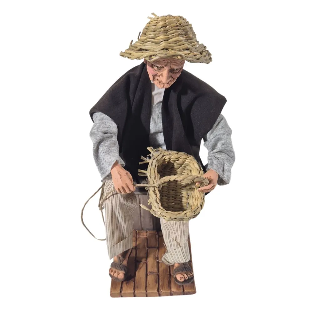 Animated Traditional Basket Weaver - 30 cm
