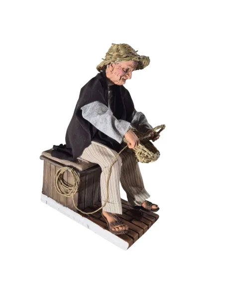 Animated Traditional Basket Weaver - 30 cm
