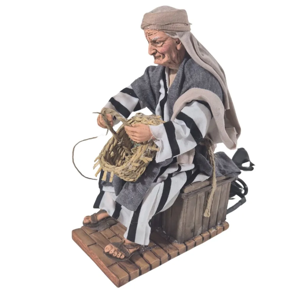 Animated Palestinian Basket Weaver - 30 cm
