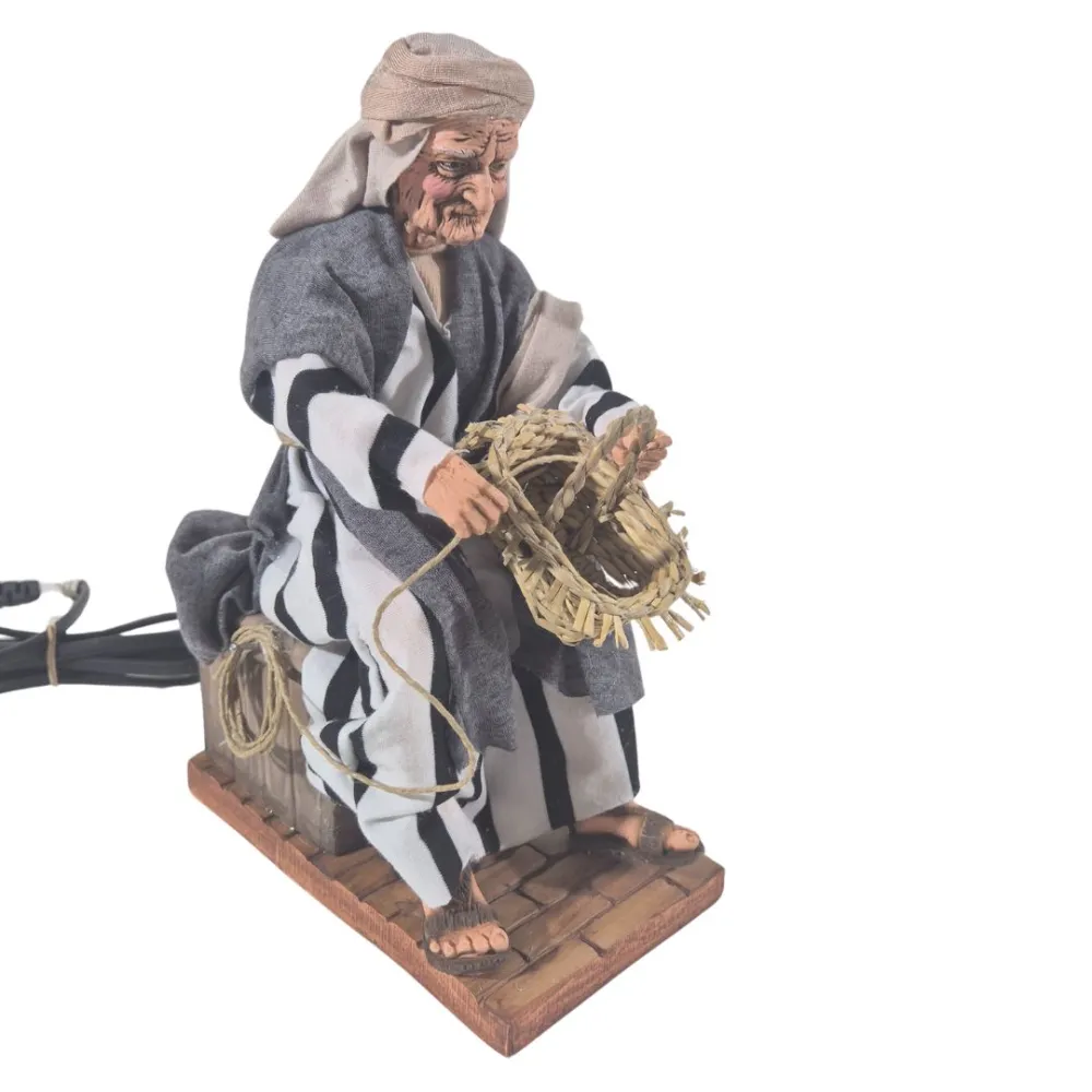 Animated Palestinian Basket Weaver - 30 cm