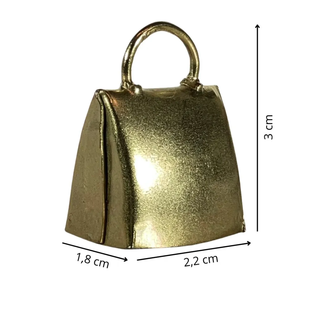 Brass-Finished Metal Cowbell for 30 cm Nativity Figures