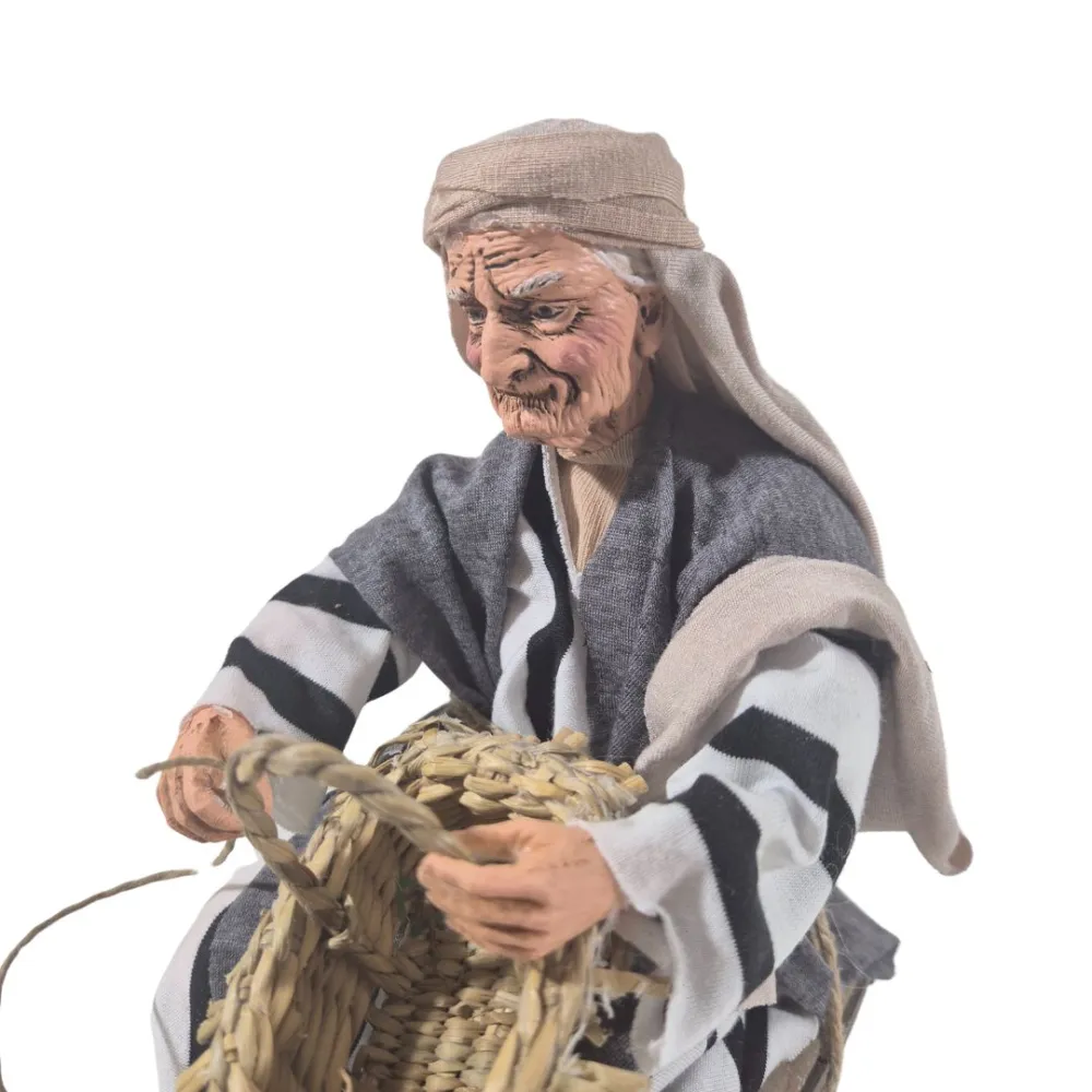 Animated Palestinian Basket Weaver - 30 cm