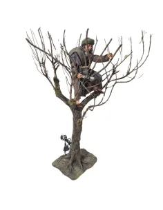 Boscaiolo palestinese con segaccio su albero in movimento 30 cm