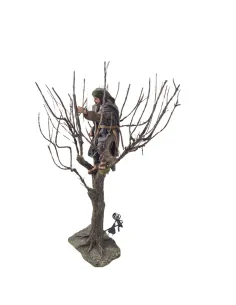 Animated Palestinian Woodcutter with Hand Saw in Tree - 30 cm 2