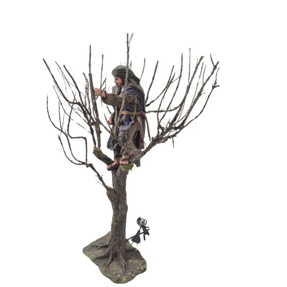 Boscaiolo palestinese con segaccio su albero in movimento 30 cm