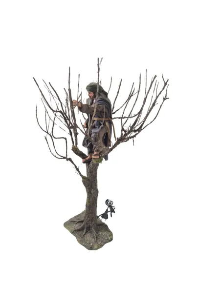 Boscaiolo palestinese con segaccio su albero in movimento 30 cm