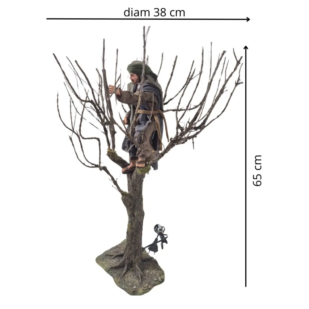 Boscaiolo palestinese con segaccio su albero in movimento 30 cm