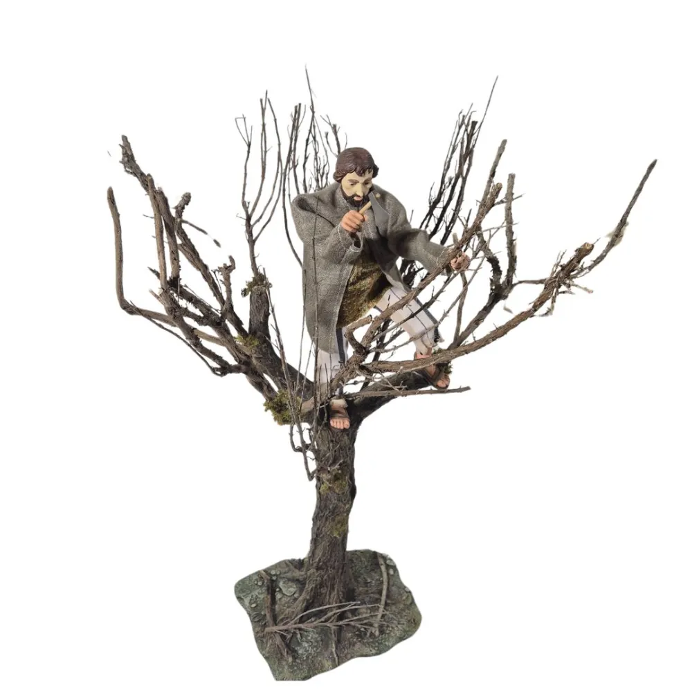 Boscaiolo popolare con ascia su albero in movimento 30 cm