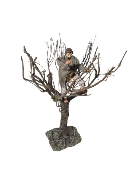 Animated Traditional Woodcutter with Axe in Tree - 30 cm