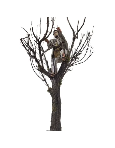 Animated Traditional Woodcutter with Axe in Tree - 30 cm