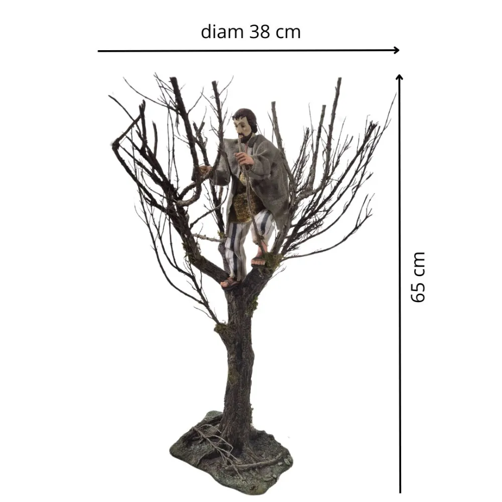 Animated Traditional Woodcutter with Axe in Tree - 30 cm