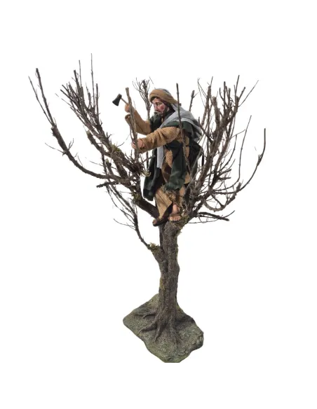 Boscaiolo palestinese con ascia su albero in movimento 30 cm