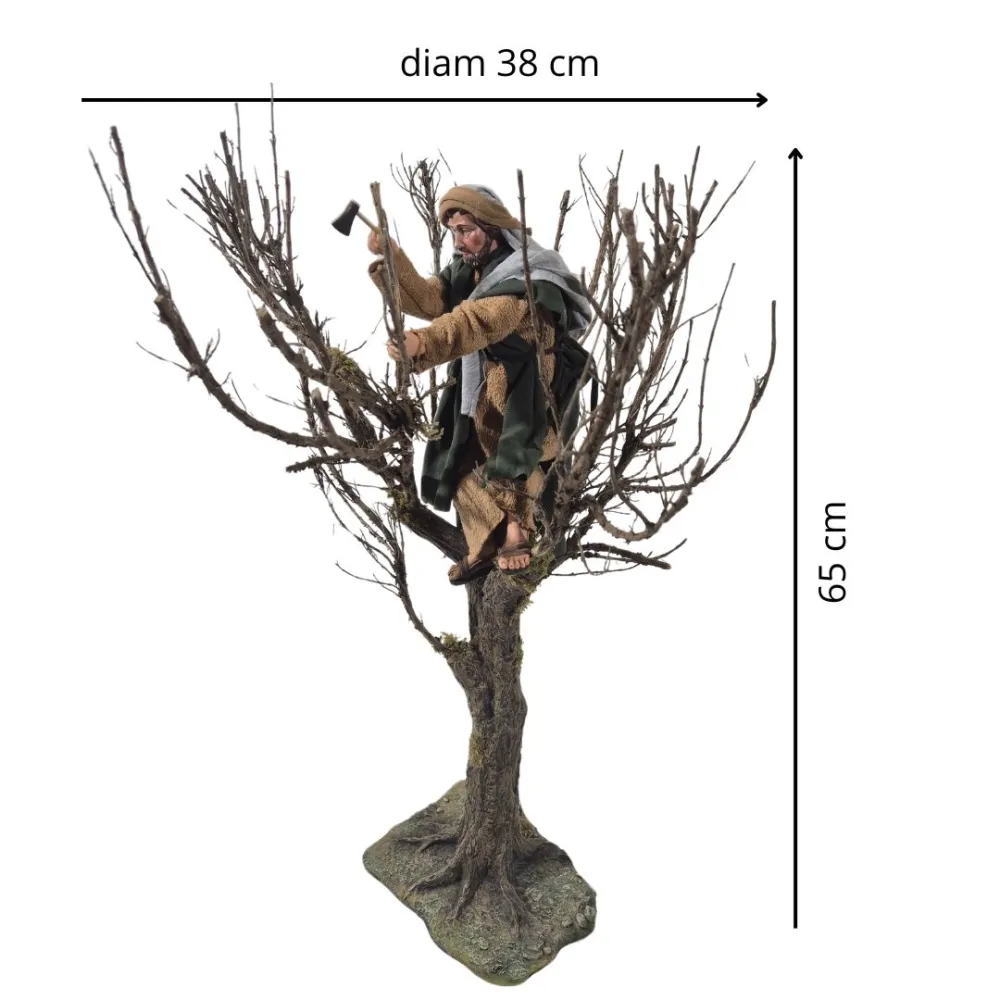 Boscaiolo palestinese con ascia su albero in movimento 30 cm