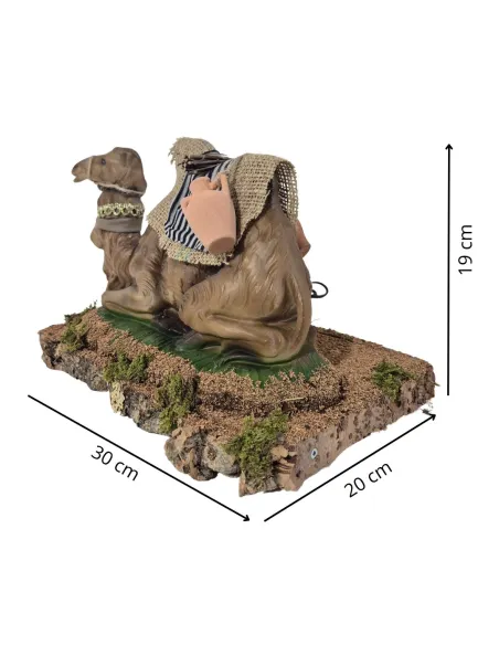 Cammello seduto gira la testa in movimento per statue da 30 cm