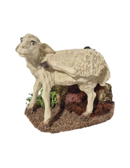 Pecora che si gratta l'orecchio in movimento per statue da 30 cm