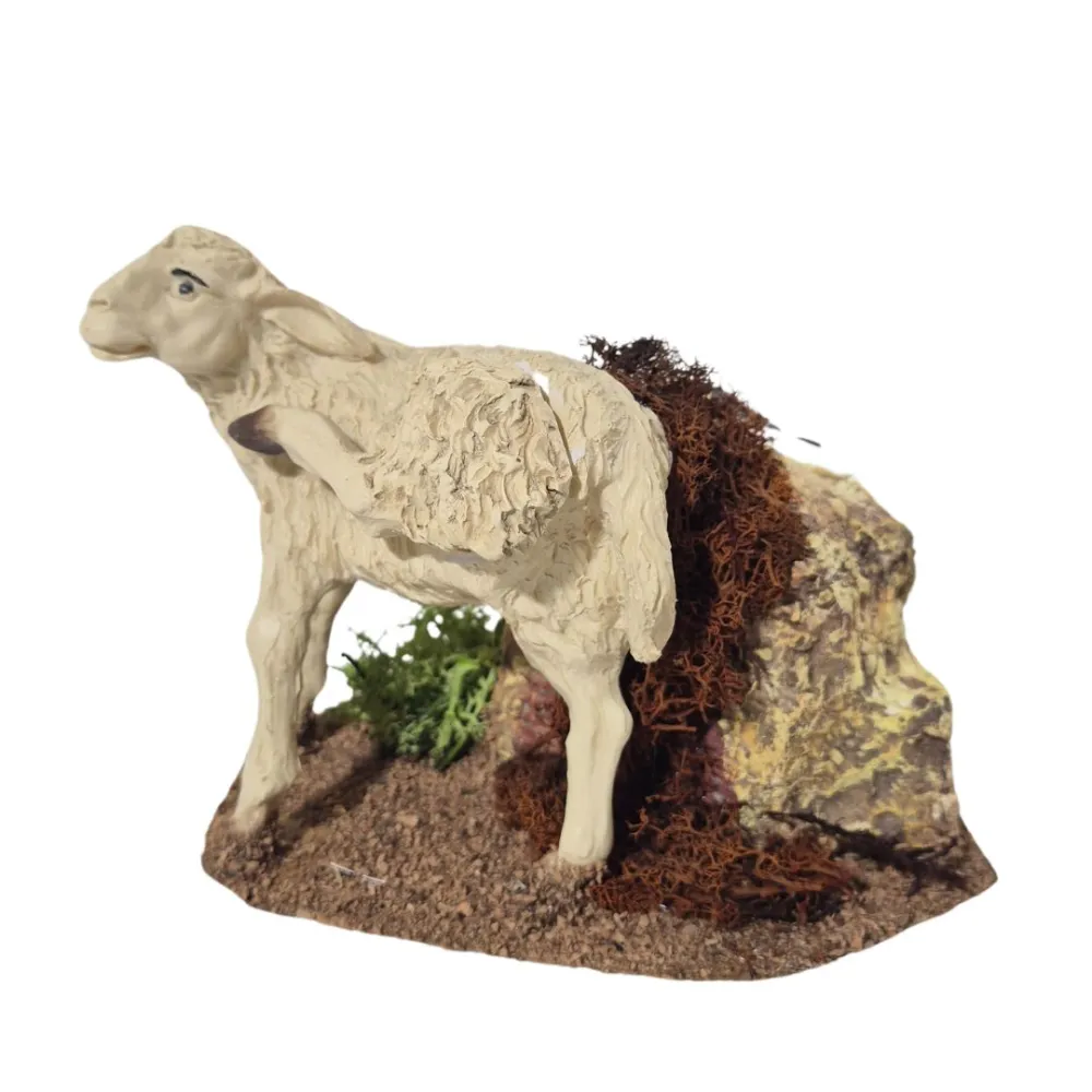 Animated Sheep Scratching Its Ear for 30 cm Nativity Figures