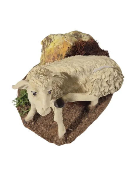 Pecora che si gratta l'orecchio in movimento per statue da 30 cm