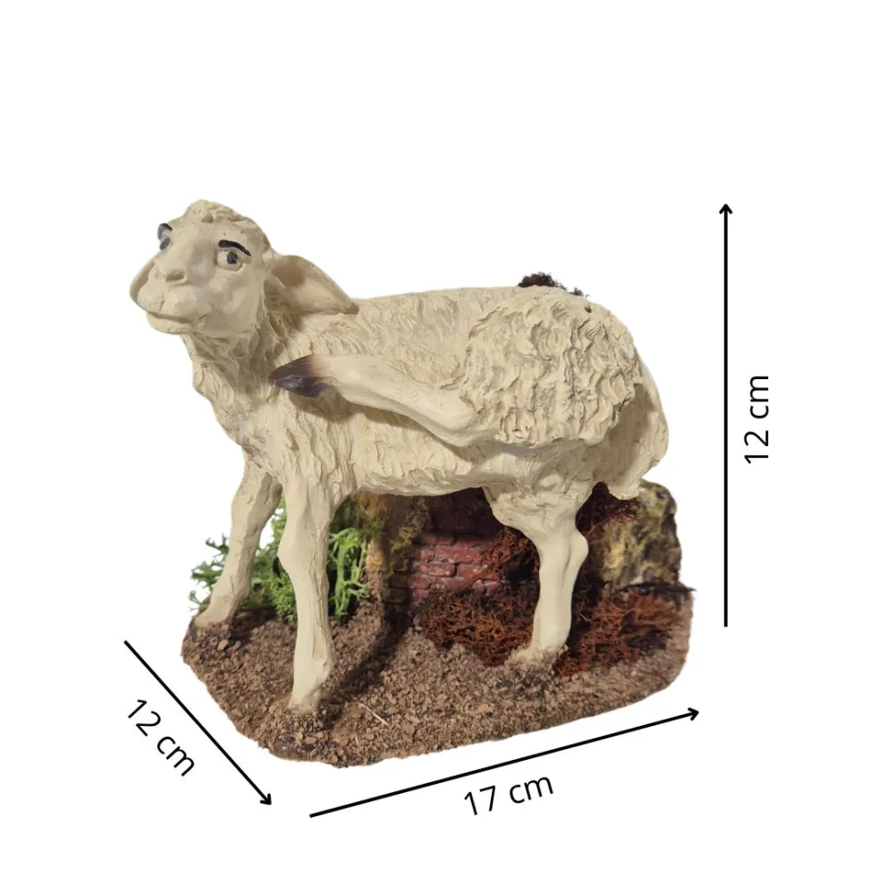 Animated Sheep Scratching Its Ear for 30 cm Nativity Figures