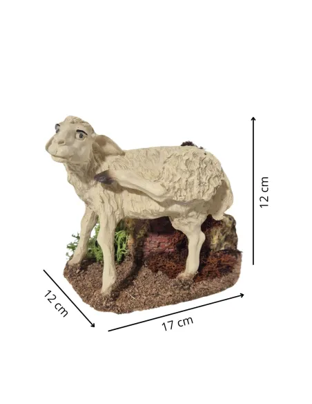 Pecora che si gratta l'orecchio in movimento per statue da 30 cm