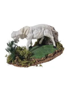 Pecora "Eco" che bruca in movimento per statue da 30 cm