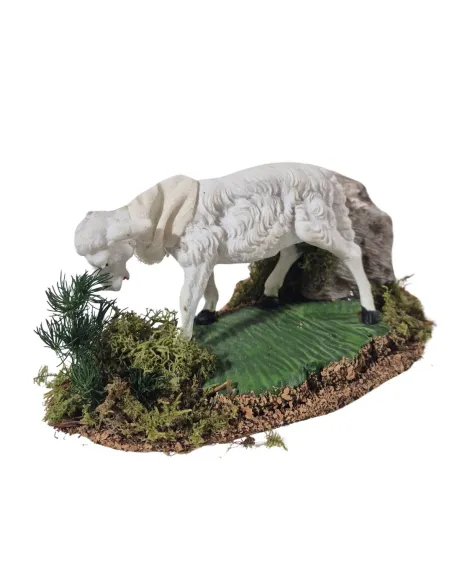 Pecora "Eco" che bruca in movimento per statue da 30 cm