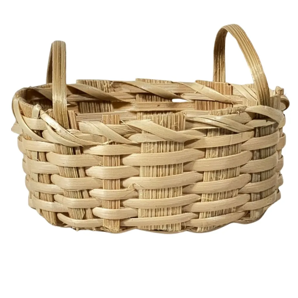 Oval Double-Handled Wicker Basket for 20–25 cm Nativity Figures