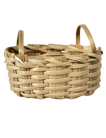 Oval Double-Handled Wicker Basket for 20–25 cm Nativity Figures