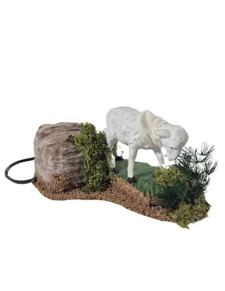 Pecora "Eco" che bruca in movimento per statue da 30 cm