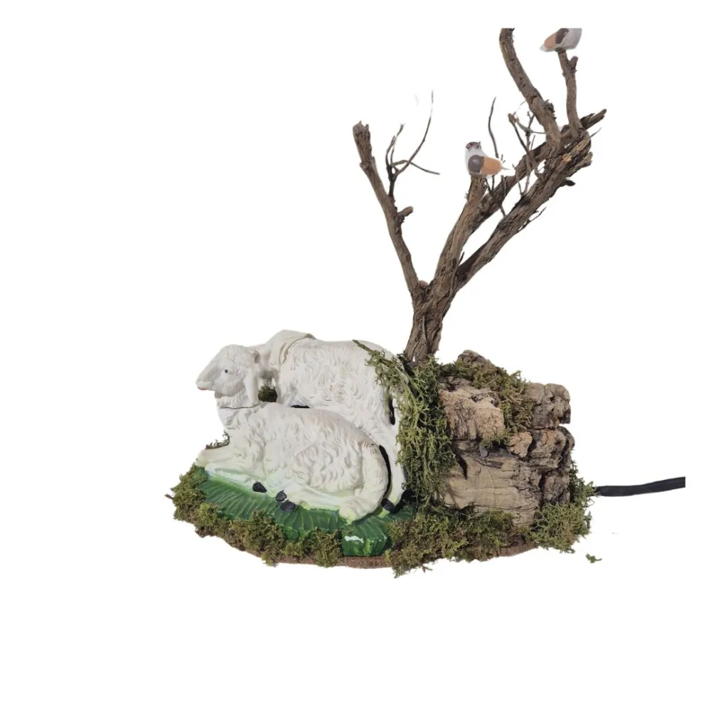 Coppia pecore "Eco" in movimento per statue da 30 cm