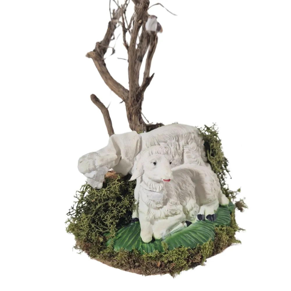 Coppia pecore "Eco" in movimento per statue da 30 cm