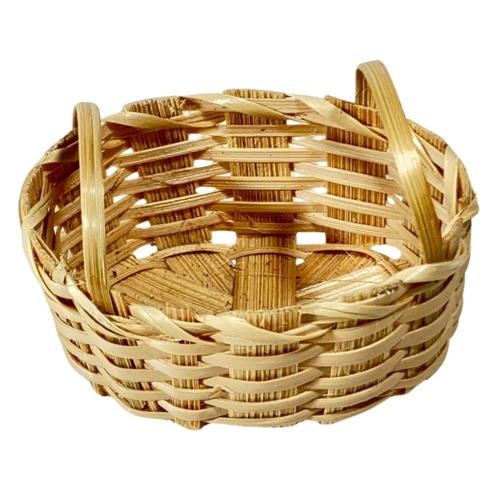Oval Double-Handled Wicker Basket for 20–25 cm Nativity Figures