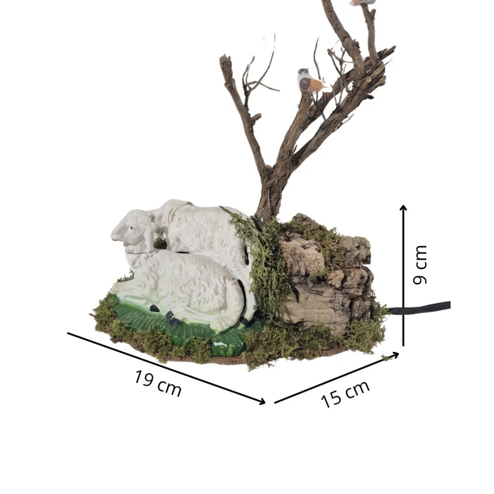 Coppia pecore "Eco" in movimento per statue da 30 cm