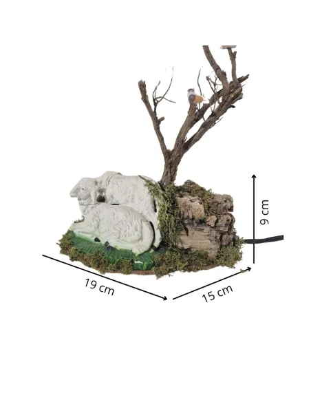 Coppia pecore "Eco" in movimento per statue da 30 cm