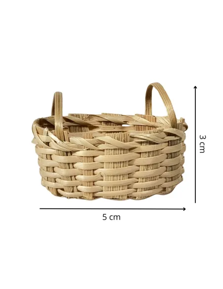 Oval Double-Handled Wicker Basket for 20–25 cm Nativity Figures