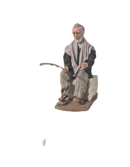 Pescatore popolare seduto in movimento 30 cm