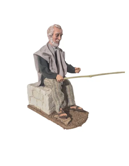 Pescatore popolare seduto in movimento 30 cm