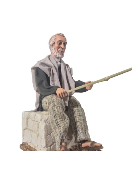 Pescatore popolare seduto in movimento 30 cm
