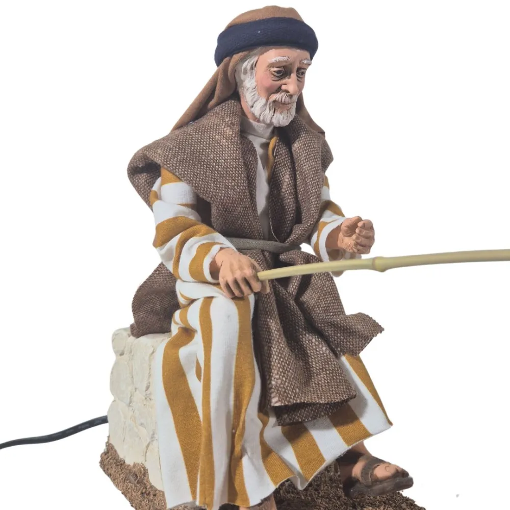 Animated Palestinian Fisherman - 30 cm