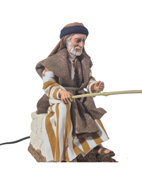 Pescatore palestinese seduto in movimento 30 cm