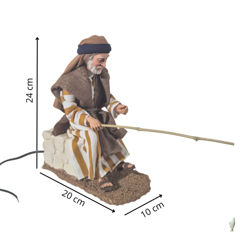 Animated Palestinian Fisherman - 30 cm