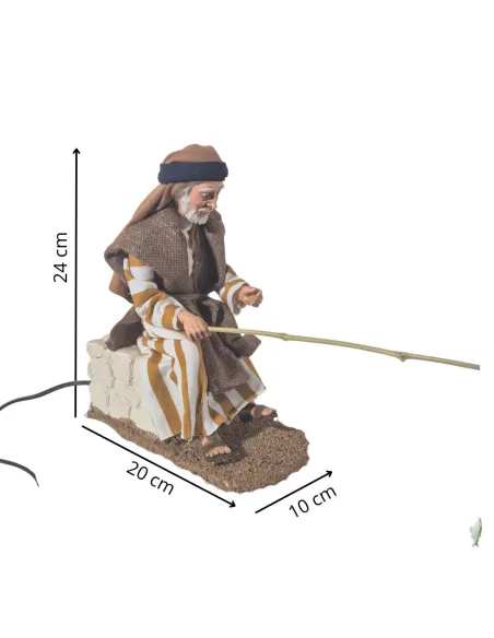 Animated Palestinian Fisherman - 30 cm