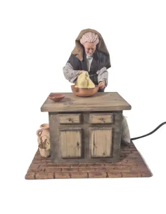 Animated Palestinian Elderly Woman Kneading Dough - 30 cm 2