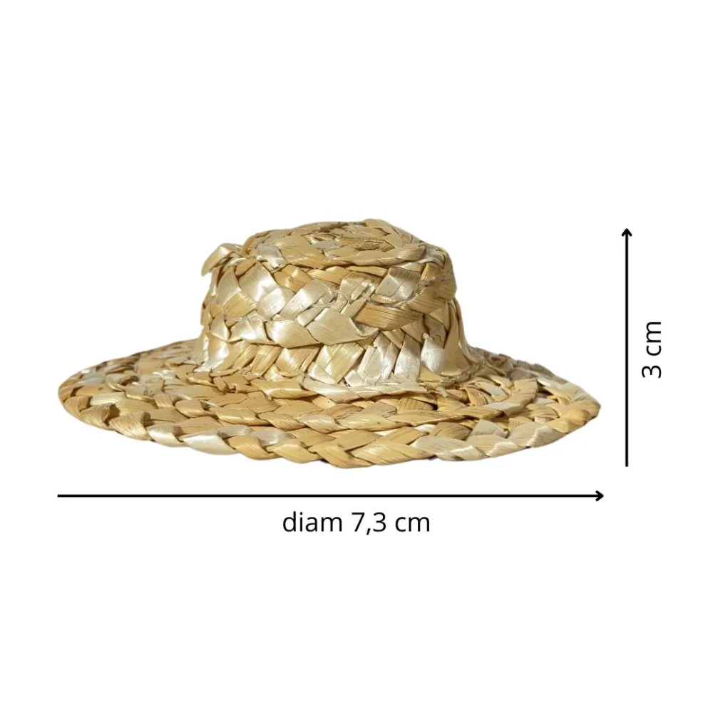 Woven Straw Hat for 25–30 cm Nativity Figures